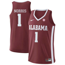Alabama Crimson Tide #1 Riley Norris Red College Basketball Jersey