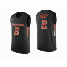 Oregon State Beavers #2 Ronnie Stacy Black College Basketball Jersey