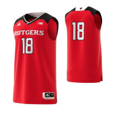 Rutgers Scarlet Knights #18 Basketball Swingman Adidas Replica Scarlet Jersey