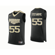 Purdue Boilermakers #55 Sasha Stefanovic Black College Basketball Jersey