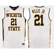 Wichita State Shockers #21 Darral Willis Jr. White Road College Basketball Jersey
