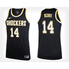 Wichita State Shockers #14 Jacob Herrs Black Alternate College Basketball Jersey