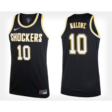 Wichita State Shockers #10 Kaelen Malone Black College Basketball Jersey
