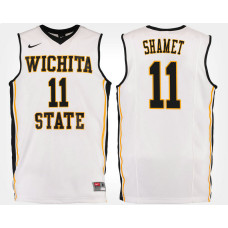 Wichita State Shockers #11 Landry Shamet White Road College Basketball Jersey