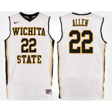 Wichita State Shockers #22 Peyton Allen White Road College Basketball Jersey
