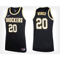 Wichita State Shockers #20 Rauno Nurger Black Alternate College Basketball Jersey
