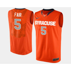 Syracuse Orange #5 C.J. Fair Orange Road College Basketball Jersey