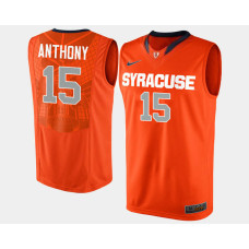 Syracuse Orange #15 Carmelo Anthony Orange Road College Basketball Jersey