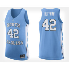 North Carolina Tar Heels #42 Brandon Huffman Light Blue Home College Basketball Jersey