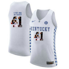 Kentucky Wildcats #41 Trey Lyles White College Basketball Jersey