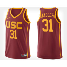 USC Trojans #31 Nick Rakocevic Cardinal College Basketball Jersey