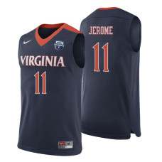 		Virginia Cavaliers #11 Ty Jerome Navy Jersey 2019 College Basketball Champions