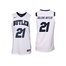 Butler Bulldogs #21 Jerald Gillens-Butler White College Basketball Jersey