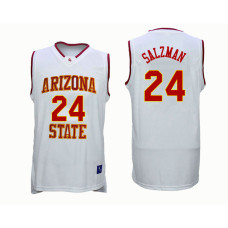 Arizona State Sun Devils #24 Jordan Salzman White College Basketball Jersey