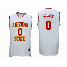 Arizona State Sun Devils #0 Tra Holder White College Basketball Jersey