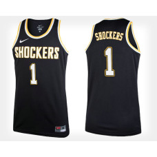Wichita State Shockers #1 Black College Basketball Jersey