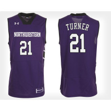 Northwestern Wildcats #21 A.J. Turner Purple College Basketball Jersey