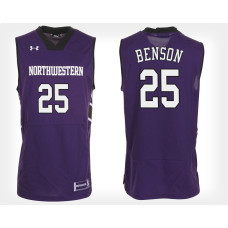 Northwestern Wildcats #25 Barret Benson Purple Home College Basketball Jersey