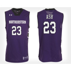 Northwestern Wildcats #23 Jordan Ash Purple Home College Basketball Jersey