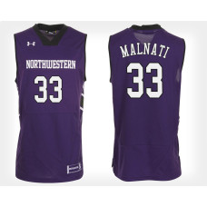 Northwestern Wildcats #33 Tino Malnati Purple Home College Basketball Jersey