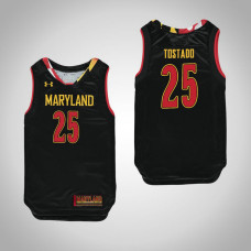 Youth Maryland Terrapins #25 Alex Tostado Replica Black Jersey