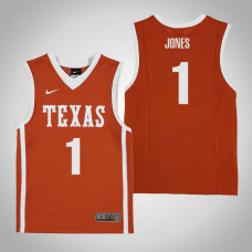 Youth Texas Longhorns #1 Andrew Jones Orange College Basketball Jersey