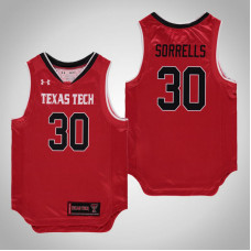 Youth Texas Tech Red Raiders #30 Andrew Sorrells Red College Basketball Jersey