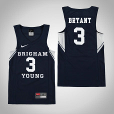 Youth BYU Cougars #3 Elijah Bryant Navy College Basketball Jersey