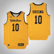 Youth California Golden Bears #10 Justice Sueing Gold College Basketball Jersey