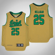 Youth Notre Dame Fighting Irish #25 Liam Nelligan Gold College Basketball Jersey