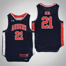 Youth Auburn Tigers #21 Patrick Keim Navy College Basketball Jersey