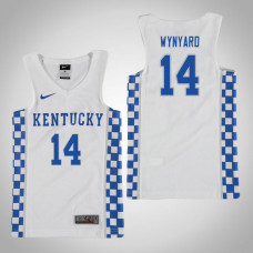 Youth Kentucky Wildcats #14 Tai Wynyard White College Basketball Jersey