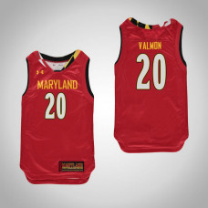 Youth Maryland Terrapins #20 Travis Valmon Red College Basketball Jersey
