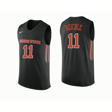 Oregon State Beavers #11 Zach Reichle Black College Basketball Jersey