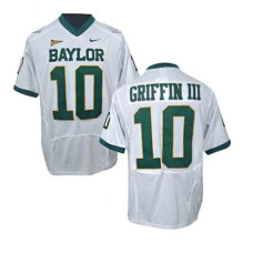Baylor Bears #10 Robert Griffin III White Authentic College Football Jersey