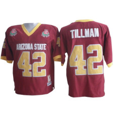 Kid's Arizona State Sun Devils #42 Pat Tillman Red With 1997 Rose Bowl Patch Authentic College Football Jersey