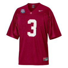 Alabama Crimson Tide #3 Trent Richardson Red Authentic With 2012 BCS Championship Patch College Football Jersey