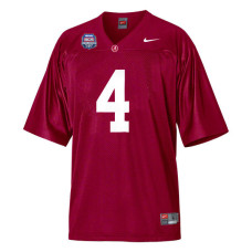 Alabama Crimson Tide #4 Marquis Maze Red Authentic With 2012 BCS Championship Patch College Football Jersey