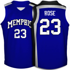 Memphis Tigers #23 Derrick Rose Blue Replica College Basketball Jersey