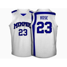 Memphis Tigers #23 Derrick Rose White Authentic College Basketball Jersey