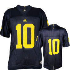 Michigan Wolverines #10 Tom Brady Blue Authentic College Football Jersey