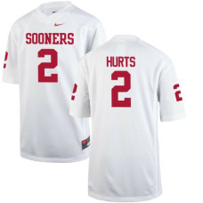 Youth Oklahoma Sooners #2 Jalen Hurts Stitched White College Football Jersey