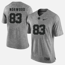 Alabama Crimson Tide #83 Kevin Norwood Gray College Football LIMITED Jersey