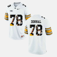 Iowa Hawkeyes #78 Andrew Donnal White College Football Jersey
