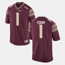 Florida State Seminoles #1 Jimbo Fisher Garnet College Football GAME Jersey