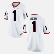 Georgia Bulldogs #1 Vince Dooley White College Football GAME Jersey