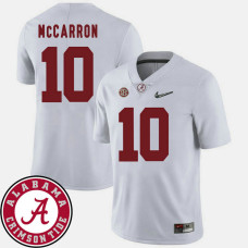Alabama Crimson Tide #10 AJ McCarron White College Football Jersey