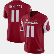 Arkansas Razorbacks #11 Cobi Hamilton Cardinal College Football GAME Jersey