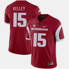 Arkansas Razorbacks #15 Cole Kelley Cardinal College Football GAME Jersey