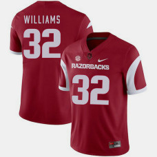 Arkansas Razorbacks #32 Jonathan Williams Cardinal College Football GAME Jersey